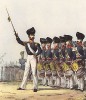 Оркестр 19-го пехотного полка прусской армии в 1830 году (из популярной в нацистской Германии работы Мартина Лезиуса Das Ehrenkleid des Soldaten... Берлин. 1936 год)
