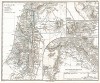Карта Ханаана, Синая, Арама, Ассирии и Елама из "Atlas Antiquus" (Древний атлас) Карла Шпрюнера и Теодора Менке, Гота, 1865 год