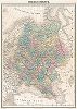 Карта Европейской России из атласа Мижона "Atlas Migeon", Париж, 1880-е