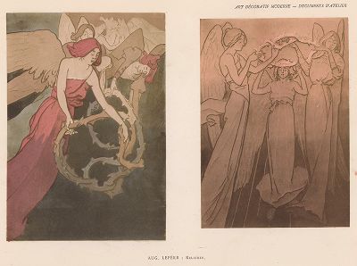 Огюст Лепер. Обложки книг. Art Decoratif - documents d'atelier. Париж, 1900-е годы