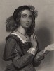 Миссис Пейдж, героиня пьесы Уильяма Шекспира "Виндзорские проказницы". The Heroines of Shakspeare. Лондон, 1850-е гг.