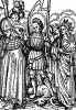 Святой чудотворец. Иллюстрация Ганса Бургкмайра к Taschenbuchlein. Издатель Hans Otmar, Аугсбург, 1510