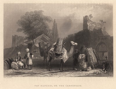 Константинополь (Стамбул). Пушечные ворота. The Beauties of the Bosphorus, by miss Pardoe. Лондон, 1839