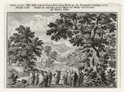 Наставление Иисуса Христа апостолам (из Biblisches Engel- und Kunstwerk -- шедевра германского барокко. Гравировал неподражаемый Иоганн Ульрих Краусс в Аугсбурге в 1700 году)