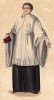 Монах ордена госпитальеров Святого Духа. Задолго до рыцарского ордена Святого Духа во Франции был создан орден госпитальеров с тем же названием, основанный Ги де Монпелье в 1180 г. Histoire et costumes des ordres religieux... Брюссель, 1845