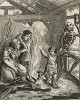 Смерть забирает младшее Дитя вдовы ("Пляски смерти" Ганса Гольбейна Младшего, гравированные Венцеслаусом Холларом (лист 30))