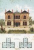 Загородный дом в парижском предместье с использованием элементов мавританского стиля (из популярного у парижских архитекторов 1880-х Nouvelles maisons de campagne...)