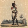 Солдат 1-го полка парижской гвардии в униформе образца 1806 года