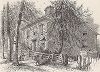 Дом Джона Ховарда Пейна (1791 - 1852), автора песни "Home! Sweet Home!", Лонг-Айленд. Лист из издания "Picturesque America", т.I, Нью-Йорк, 1872.
