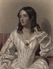 Оливия, героиня пьесы Уильяма Шекспира «Двенадцатая ночь». The Heroines of Shakspeare. Лондон, 1848