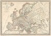 Карта Европы времен Карла V, императора Священной Римской империи (около 1500 г.). Atlas universel de geographie ancienne et moderne..., л.18. Париж, 1842