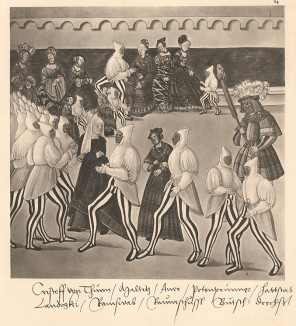 Из Freydal. Des Kaisers Maximilian I. Turniere und Mummereien (Репринт 1882 года. Вена. Лист 84)