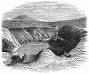 Кратер потухшего вулкана Калдейра-ду-Файал на острове Флориш, который входит в восточную группу архипелага Азорских островов в Атлантическом океане (Supplement to The Illustrated London News от 20/04/1844 г.)