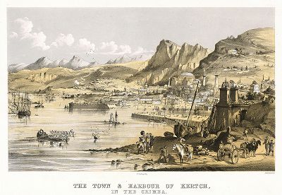 Керчь и Керченская бухта, оккупированные союзными войсками, в январе 1856 года. 