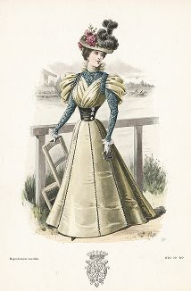 Французская мода из журнала La Mode de Style, выпуск № 29, 1896 год.