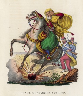 Гибель шейха Мессауда (иллюстрация к L'Africa francese... - хронике французских колониальных захватов в Северной Африке, изданной во Флоренции в 1846 году)