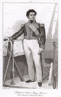 Ги Виктор Дюперре (1775-1846), адмирал Франции с 1830 года. Galerie des Marechaux de France par Ch. Gavard, Париж, 1839 год. 