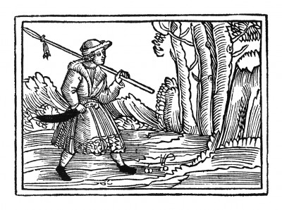 Оферрус в пути. Из "Жития Святого Христофора" (S. Christops Geburt und Leben) неизвестного немецкого мастера. Издал Johann Weyssenburger, Ландсхут, 1520. 