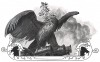 Прусский орел держит в клюве ветвь - символ победы. Илл. Франца Стассена. Die Deutschen Befreiungskriege 1806-1815. Берлин, 1901