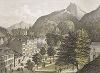 Вид на О-Бон в департаменте Атлантические Пиренеи. Лист из серии "La France de nos jours", Париж, 1853-1876. 