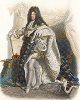 Людовик XIV де Бурбон (1638-1715) - французский монарх, "Король-солнце". Лист из серии Le Plutarque francais..., Париж, 1844-47 гг. 