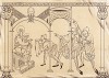 Поклонение волхвов (миниатюра из средневековой хроники) (из Les arts somptuaires... Париж. 1858 год)