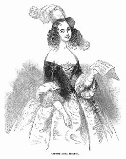 Анна Тиллон (1819 -- 1903 гг.) -- английская певица, дебютировавшая в 1838 году в Париже в опере композитора Гризара Альбера (1808 -- 1869 гг.)  "Леди Мелвил", затем выступавшая в Лондоне и Нью--Йорке (The Illustrated London News №107 от 18/05/1844 г.)