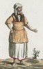 Женщина с Камчатки (вероятно европейская поселенка) (иллюстрация к работе Costumes civils actuels de tous les peuples..., изданной в Париже в 1788 году)