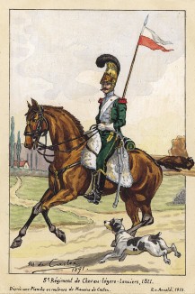 1811 г. Солдат 5-го полка французской легкой кавалерии. Коллекция Роберта фон Арнольди. Германия, 1911-28