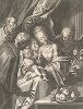 Святое семейство. Гравюра Эгидия Саделера по рисунку Ханса фон Аахена. 