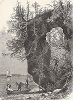 Скала Волшебная арка, остров Макино, штат Мичиган. Лист из издания "Picturesque America", т.I, Нью-Йорк, 1872.
