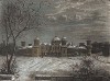Москва. Петровский путевой дворец зимой. Zigzag Journeys in the Orient. Бостон, 1883