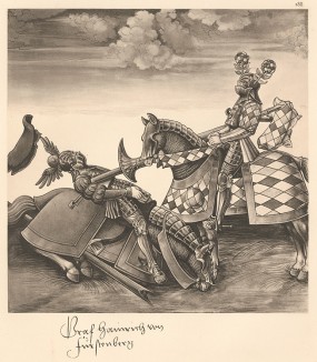 Из Freydal. Des Kaisers Maximilian I. Turniere und Mummereien (Репринт 1882 года. Вена. Лист 188)