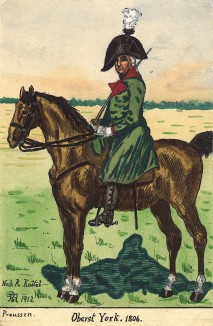 1806 г. Прусский полковник Йорк. Коллекция Роберта фон Арнольди. Германия, 1911-29