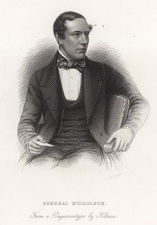 Джон Николсон (1822 - 1857) -  генерал-бригадир британской Ост-Индской компании, участник англо-сикхских войн. Gallery of Historical and Contemporary Portraits… Нью-Йорк, 1876