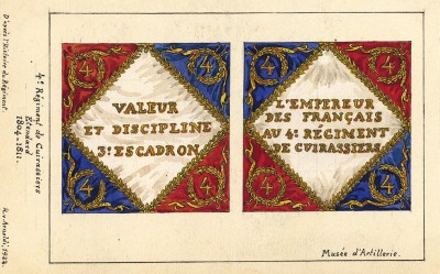 1804-11 гг. Штандарт 4-го кирасирского полка французской армии. Коллекция Роберта фон Арнольди. Германия, 1911-28