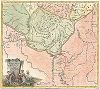 Уфимская провинция с соседственными землями. Atlas Russicus mappa una generali ... Petropolitanae, Санкт-Петербург, 1745.  