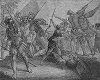 Битва Давида с Голиафом, изображённая на картоне великого Рафаэля Санти (1483 -- 1520 гг.) -- итальянского живописца, графика и архитектора, представителя умбрийской школы (The Illustrated London News №107 от 18/05/1844 г.)