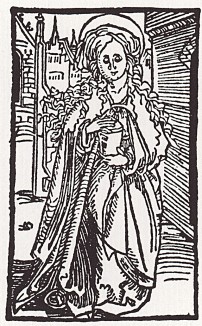 Альбрехт Дюрер. Святая Доротея (иллюстрация к Базельскому молитвеннику 1494 года)
