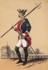 Гвардеец испанского короля в парадной форме образца 1860 года (из альбома литографий L'Espagne militaire, изданного в Париже в 1860 году)