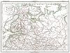 Карта северной части Европейской России из "Atlas de la Geographie Ancienne, du moyen age, et moderne...", Париж, 1827 год