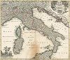 Карта Италии, Сардинии и Корсики. Nova et exactissima totius Italiae Sardiniae et Corsica.