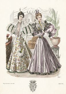 Французская мода из журнала Le Salon de la Mode, выпуск № 39, 1895 год.
