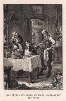 Иллюстрация 4 к первой части автобиографического романа Альфонса Доде "Малыш". Париж, 1874