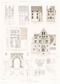 Старая центральная больница в Орлеане (XV - XVI вв). Archives de la Commission des monuments historiques, т.3, Париж, 1898-1903. 