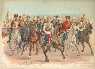 Его императорское величество государь император Николай Александрович в форме Кавалергардского её величества государыни императрицы Марии Феодоровны полка. 