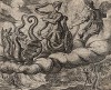 Церера насылает голод на Эрисихтона. Гравировал Антонио Темпеста для своей знаменитой серии "Метаморфозы" Овидия, л.79. Амстердам, 1606