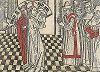 Динарий кесаря (Христос и евреи). Ксилография из книги «Жизнь Христа» Лудольфа Саксонского, 1488 год. 