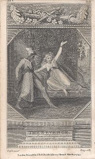 Иллюстрация к британской пьесе "The Revenge", Акт V, Лондон, 1792-1793 годы