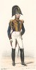 Командир инженерного батальона гвардии французского короля в униформе образца 1814-1830 гг. Histoire de la Maison Militaire du Roi de 1814 à 1830. Экз. №93 из 100, изготовлен для H.Fontaine. Том II, л.81. Париж, 1890